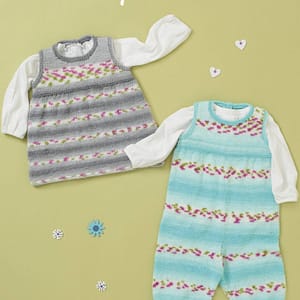Hayfield Baby Blossom DK Dungarees and Pinafore Pattern (4844)