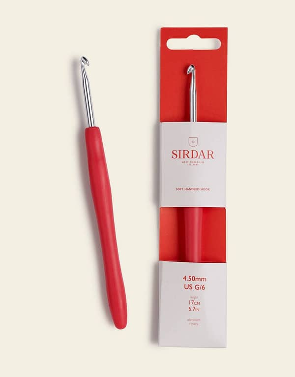 Sirdar Aluminium Soft Handle Crochet Hook 4.50mm