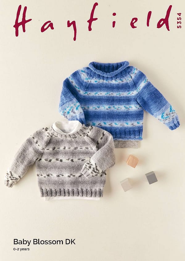 Hayfield Baby Blossom DK Sweaters Pattern (5354)
