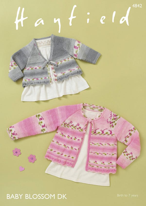 Hayfield Baby Blossom DK Baby Tops Pattern (4842)