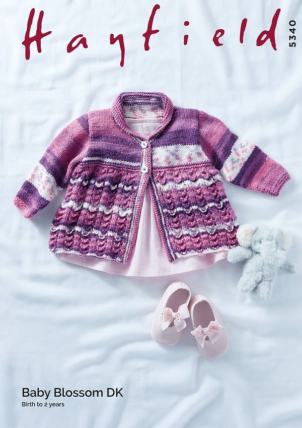 Hayfield Baby Blossom DK Matinee Coat Pattern (5340)